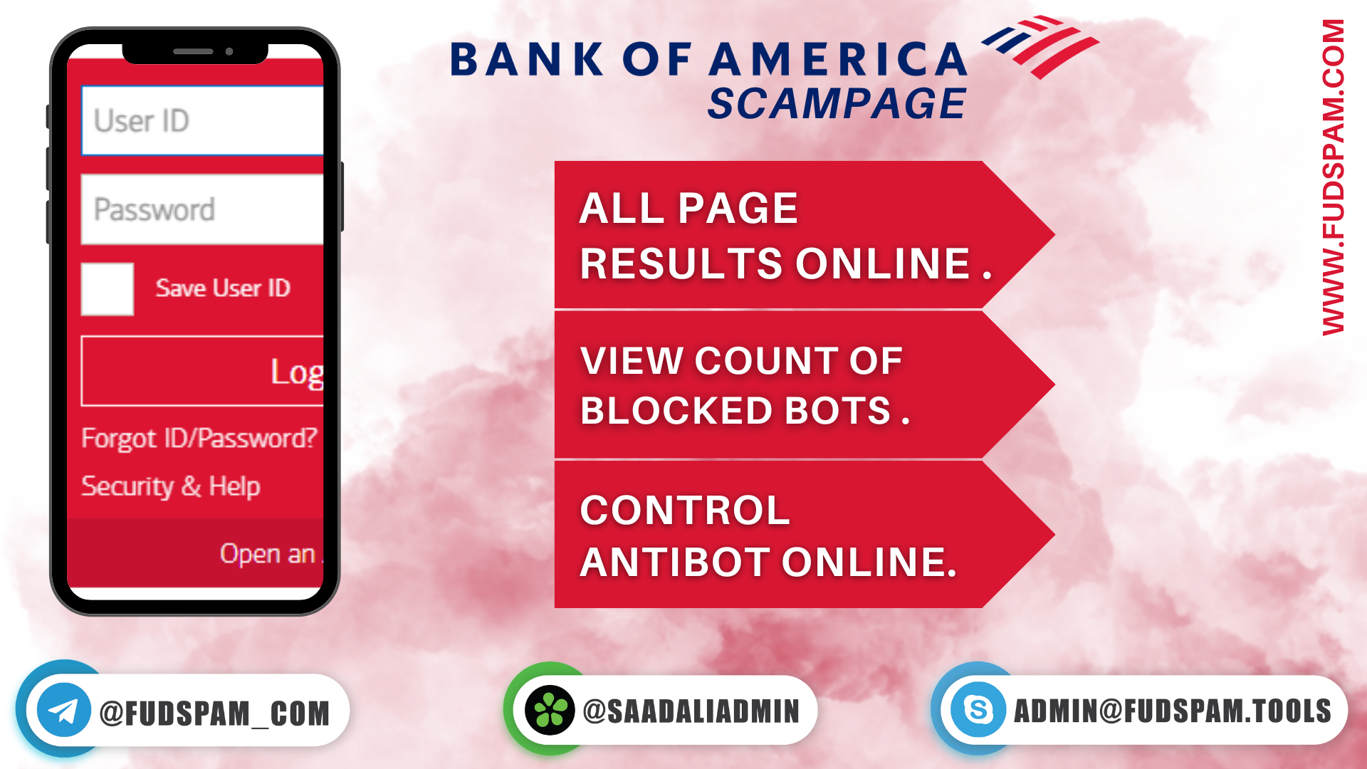 Bank OF America Online Page