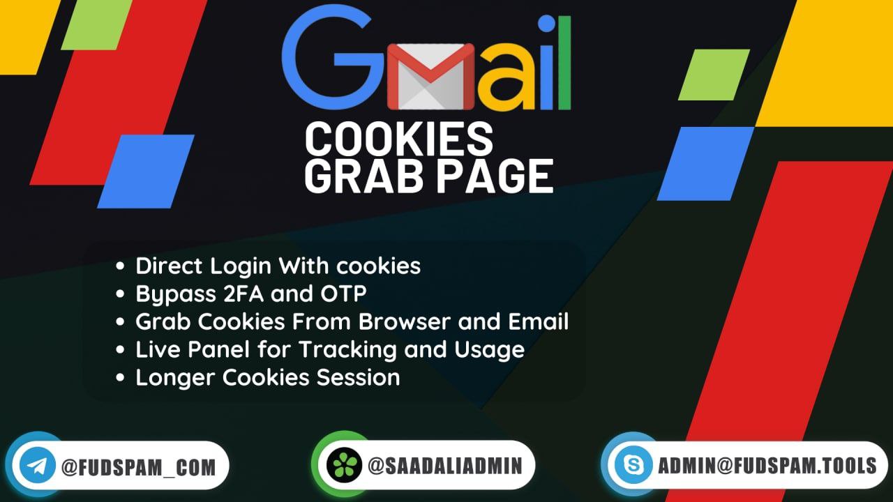 Gmail Cookies Grab page – bypass 2fa